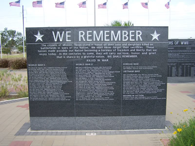 The City of Mission Memorial Wall