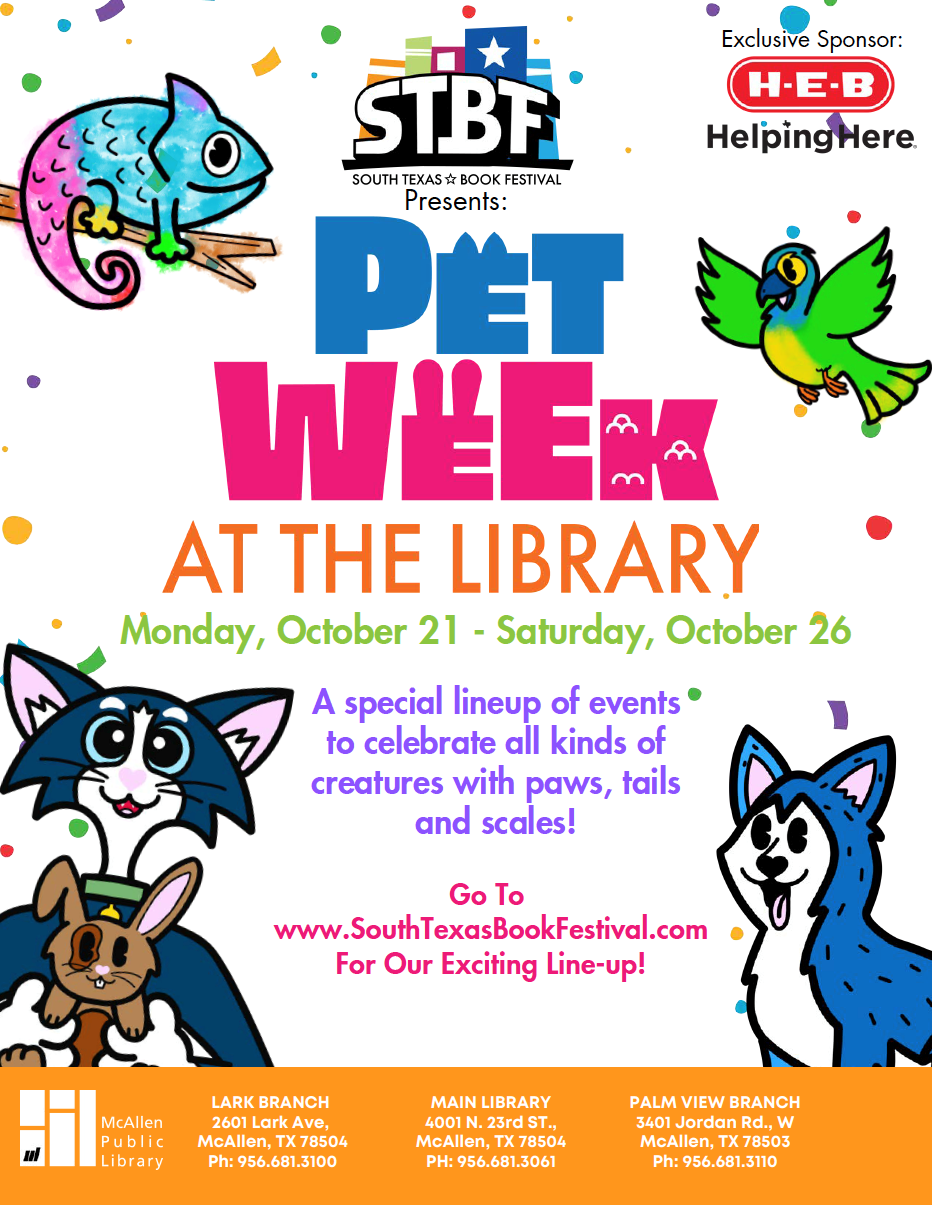 2024 South Texas Book Festival Pet Week Flyer 2024 South Texas Book Festival Pet Week Flyer