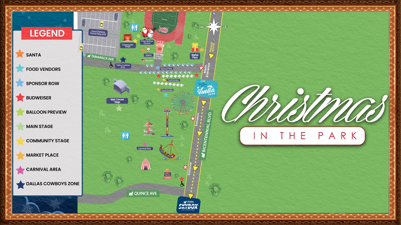 Christmas in the Park map Christmas in the Park map