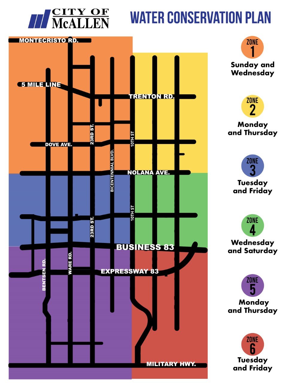 McAllen Stage 2 Irrigation Map McAllen Stage 2 Irrigation Map