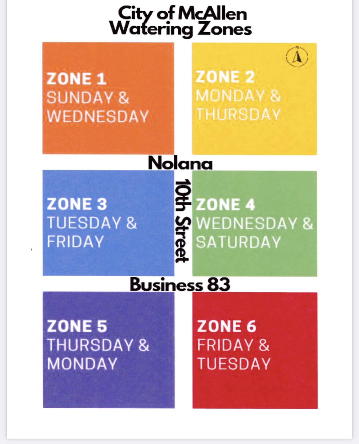 McAllen Stage 2 Irrigation Schedule McAllen Stage 2 Irrigation Schedule