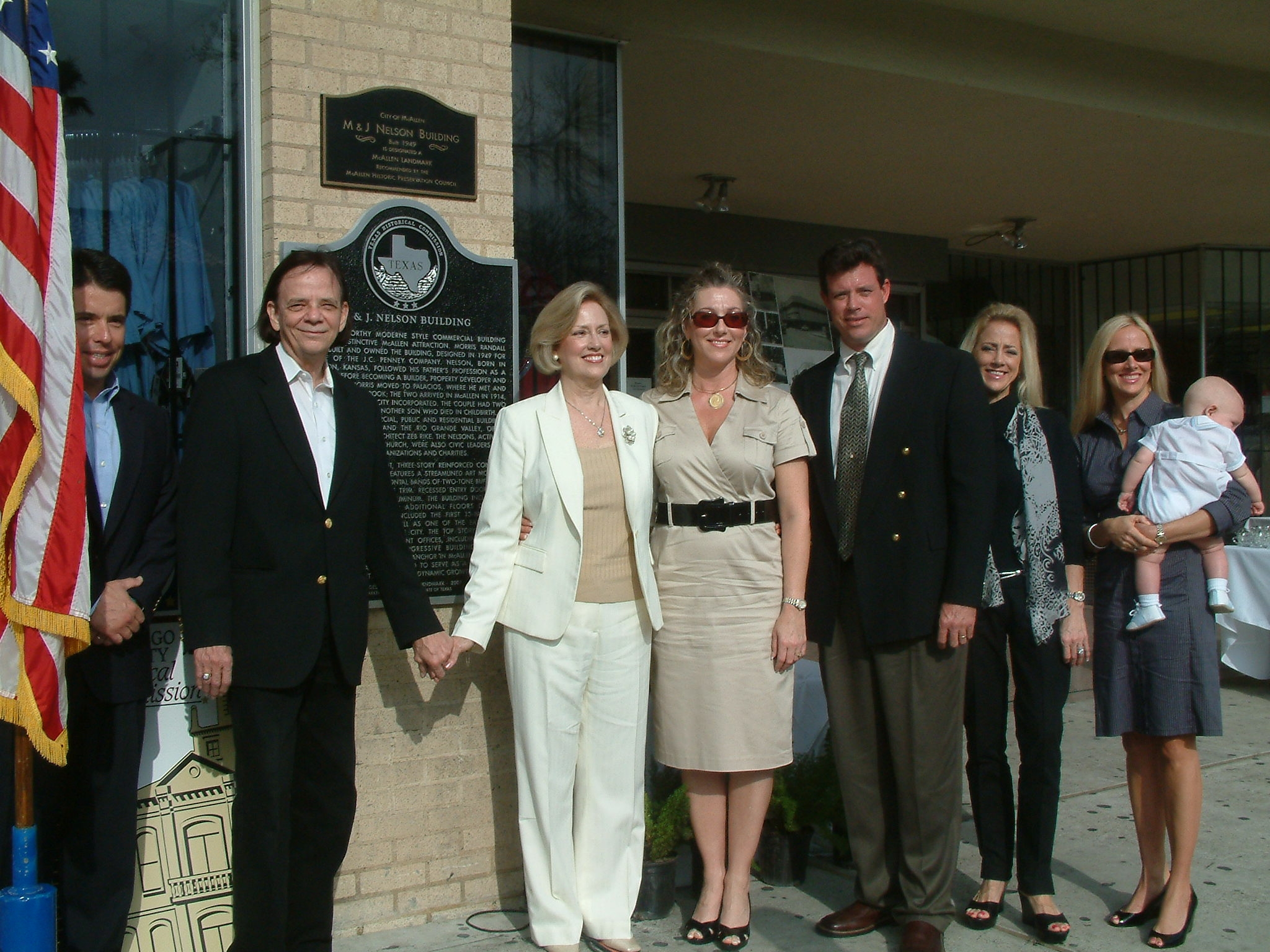 Unveiling of historic markes for the M & J Nelson Building in downtown McAllen