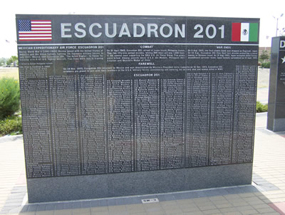Mexican Expeditionary Air Force Escuadron 201 History Wall